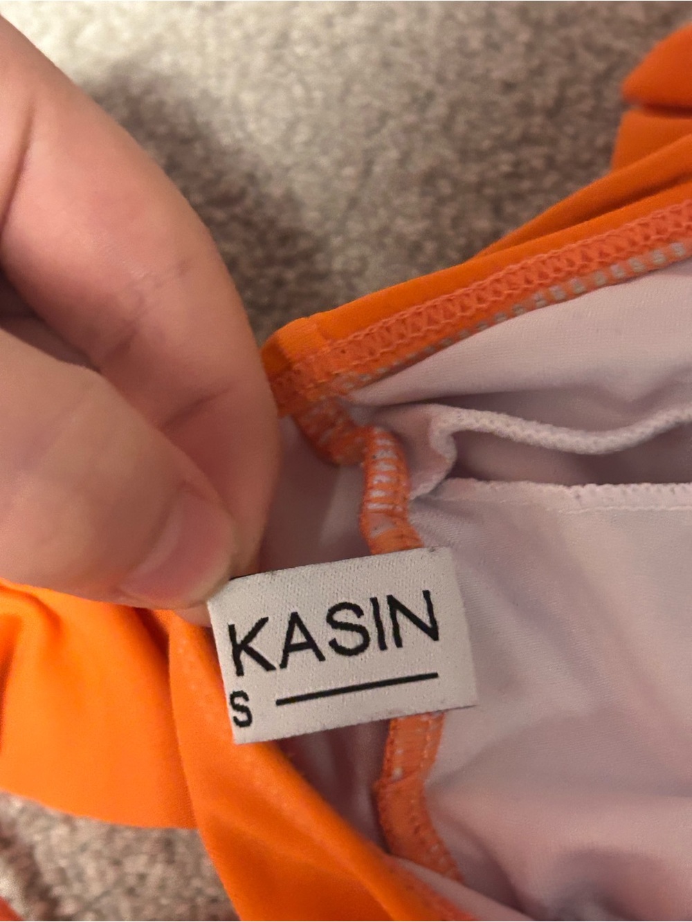 Orange Ruffle Strap Tankini Swim Set - Picture 5 of 6